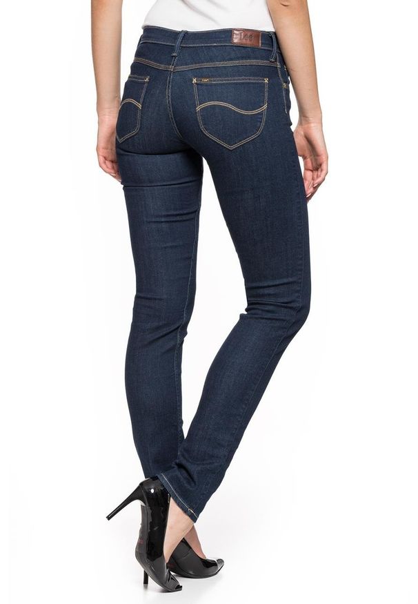 Lee - SPODNIE DAMSKIE LEE JADE SOLID BLUE L331HAKT. Wzór: jednolity