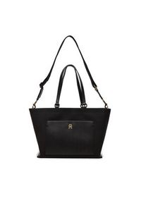 TOMMY HILFIGER - Tommy Hilfiger Torebka Distinct Tote AW0AW16304 Czarny. Kolor: czarny #6