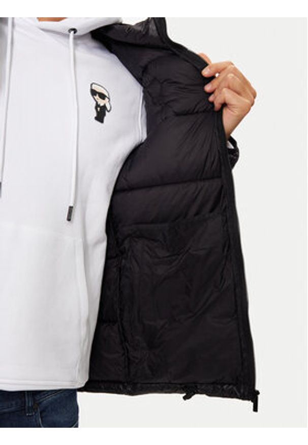Karl Lagerfeld - KARL LAGERFELD Kurtka puchowa 505022 544590 Czarny Slim Fit. Typ kołnierza: dekolt w karo. Kolor: czarny. Materiał: syntetyk