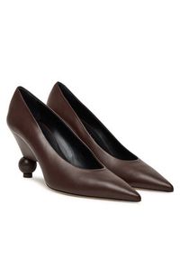 Weekend Max Mara Czółenka Nievo 25255260956 Brązowy. Kolor: brązowy. Materiał: skóra