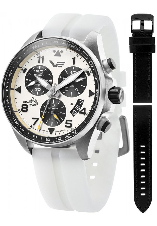 Zegarek męski Vostok Europe 6S30-325A743SW biały. Kolor: biały