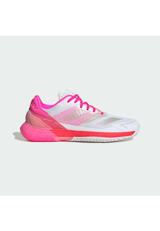 Adidas - Buty Defiant Speed 2 Tennis. Kolor: biały, żółty, różowy, wielokolorowy. Materiał: materiał. Sport: tenis