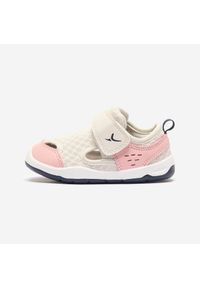 Decathlon - Buty dla dzieci Domyos 700 I Learn. Kolor: różowy, niebieski, wielokolorowy, beżowy. Materiał: materiał. Sport: turystyka piesza, joga i pilates