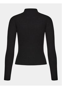 Brave Soul Sweter LK-364ZIP Czarny Regular Fit. Kolor: czarny. Materiał: wiskoza