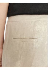 Marella Spodnie materiałowe Turbigo 2413131164 Beżowy Regular Fit. Kolor: beżowy. Materiał: len