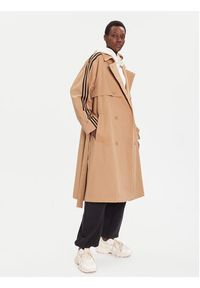 Adidas - adidas Trencz adicolor JW2663 Beżowy Loose Fit. Kolor: beżowy. Materiał: bawełna #5