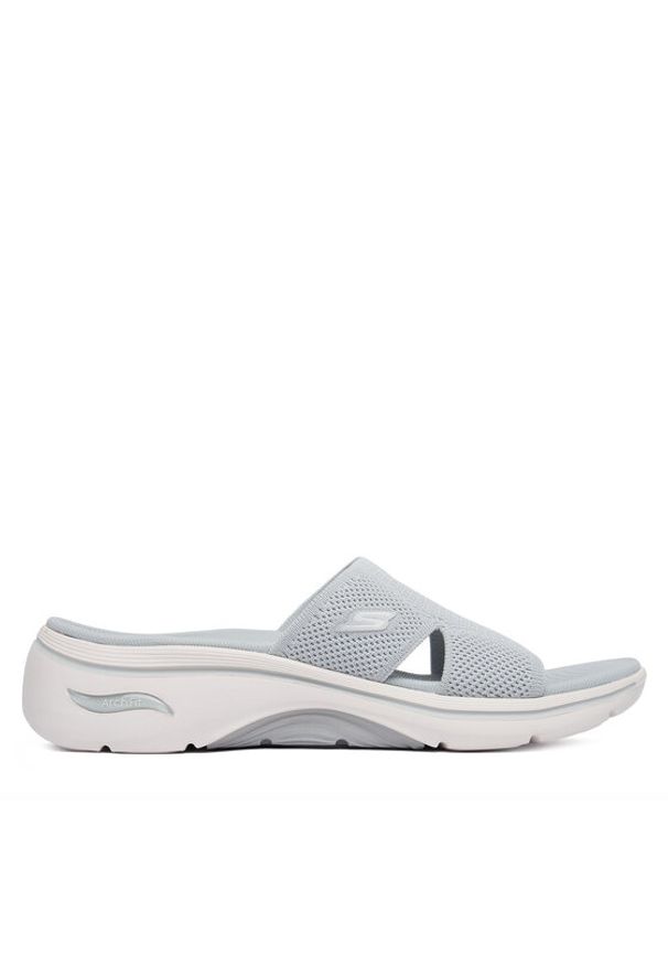 skechers - Skechers Klapki Gowalk Arch Fit 2.0 - Dakota 140865/LTGY Szary. Kolor: szary. Materiał: materiał