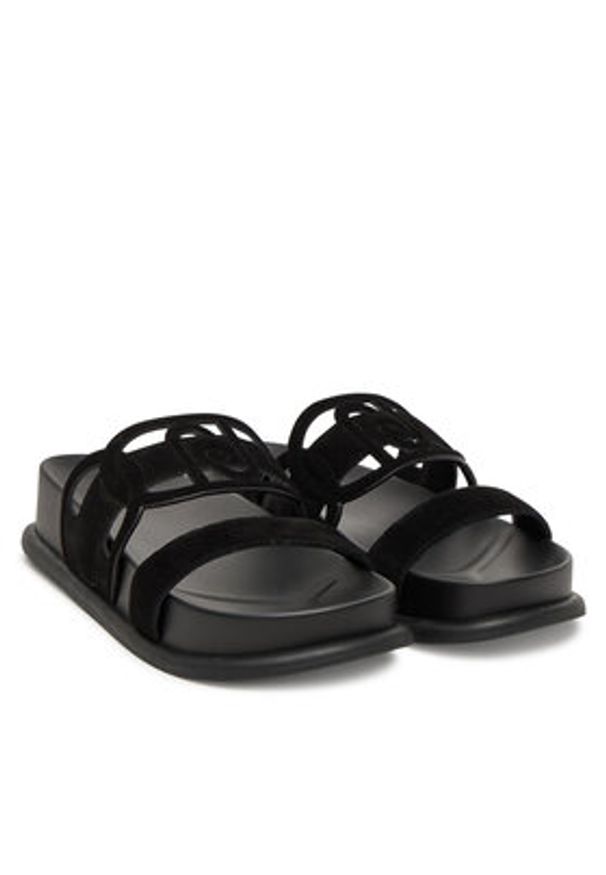 Liu Jo Klapki SA5125 PX002 Czarny. Kolor: czarny. Materiał: skóra, zamsz