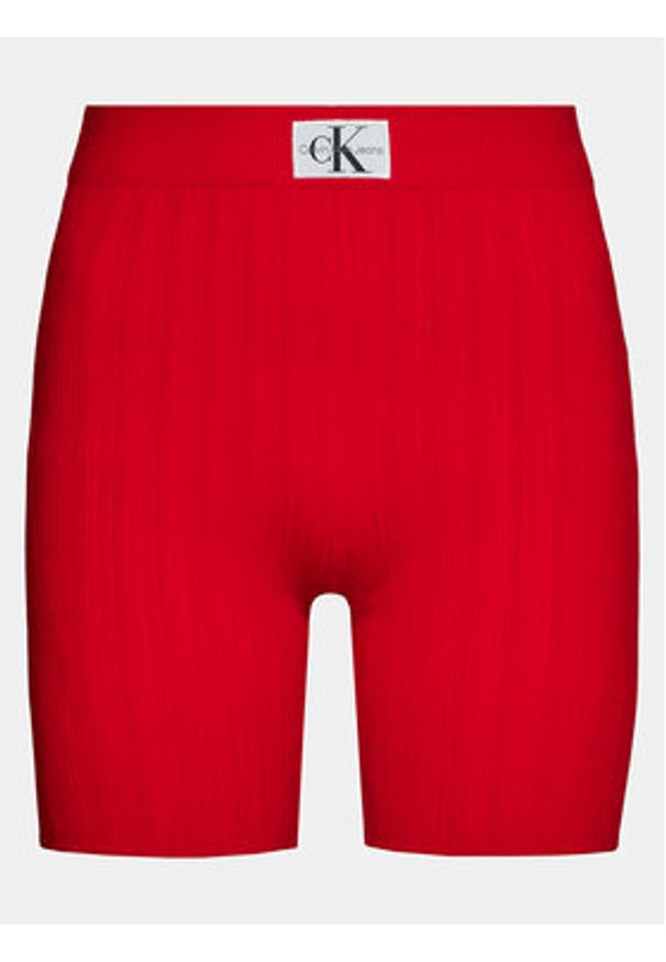 Calvin Klein Jeans Kolarki Label J20J223138 Czerwony Slim Fit. Kolor: czerwony. Materiał: lyocell
