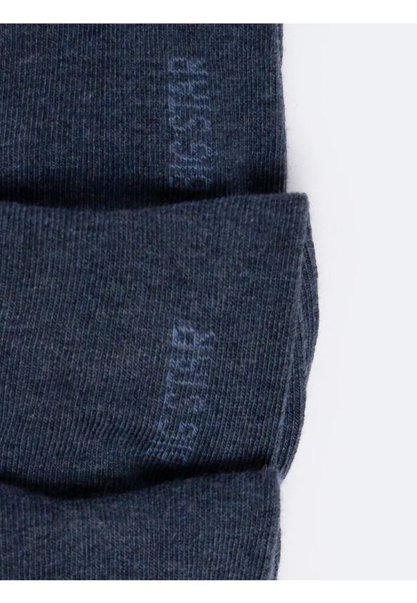 Big-Star - Stopki unisex bawełniane trójpak granatowe Cole 402. Kolor: niebieski. Materiał: bawełna
