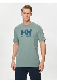 Helly Hansen T-Shirt Hh Logo T-Shirt 33979 Zielony Regular Fit. Kolor: zielony. Materiał: bawełna