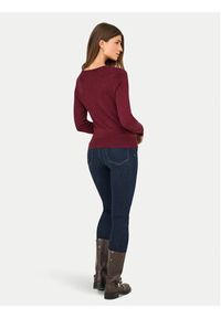 only - ONLY Sweter Venice 15333989 Bordowy Regular Fit. Kolor: czerwony. Materiał: wiskoza #7