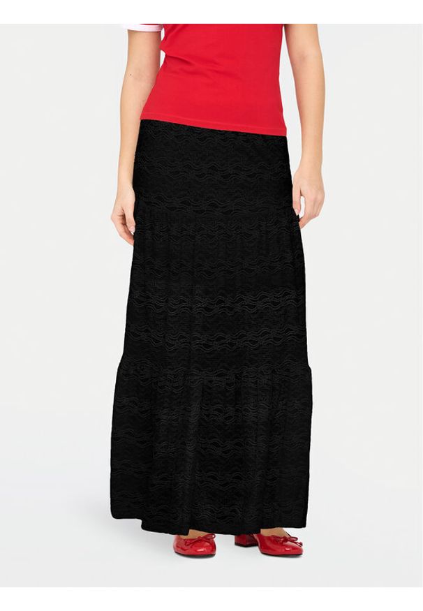 only - ONLY Spódnica maxi Luna 15353206 Czarny Regular Fit. Kolor: czarny. Materiał: bawełna