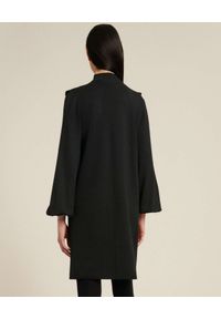 Luisa Spagnoli - LUISA SPAGNOLI - Czarna wełniana sukienka z falbanką MADRE. Kolor: czarny. Materiał: wełna. Długość: mini #2