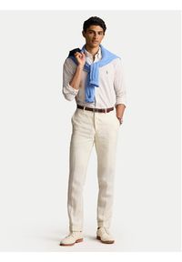 Polo Ralph Lauren Koszula 710934575003 Beżowy Slim Fit. Typ kołnierza: polo. Kolor: beżowy. Materiał: bawełna #3