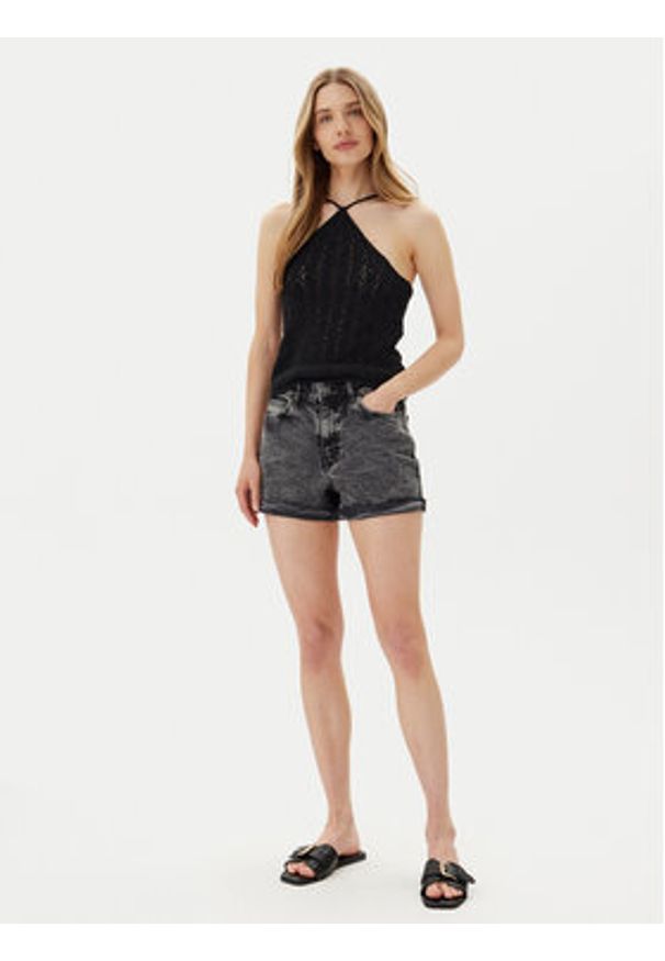 Noisy may - Noisy May Szorty jeansowe Moni 27033697 Szary Slim Fit. Kolor: szary. Materiał: bawełna