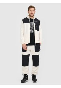 4f - 4F Polar ze stójką regular męski - beżowy XXL. Typ kołnierza: kołnierzyk stójkowy. Kolor: beżowy. Materiał: polar. Sport: turystyka piesza #2