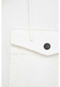 Armani Exchange koszula męska kolor beżowy relaxed. Typ kołnierza: kaptur. Kolor: beżowy. Długość rękawa: długi rękaw. Długość: długie #6