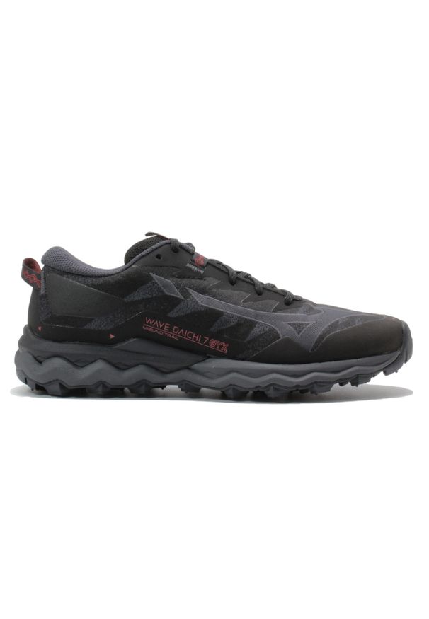 Buty do biegania Mizuno Wave Daichi 7 GTX czarne. Zapięcie: sznurówki. Kolor: wielokolorowy, czarny. Materiał: materiał, syntetyk, tkanina. Szerokość cholewki: normalna. Model: Mizuno Wave