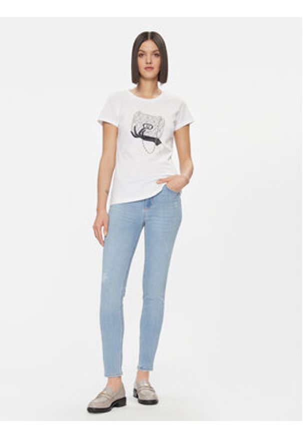 Liu Jo T-Shirt WA4034 JS923 Biały Regular Fit. Kolor: biały. Materiał: bawełna