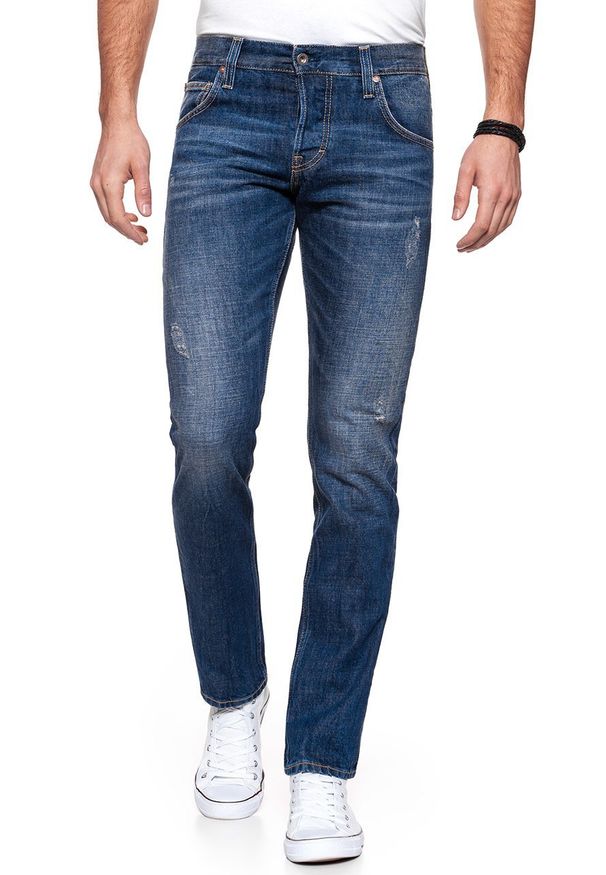 Mustang - JEANSY MĘSKIE MUSTANG Chicago Tapered DENIM BLUE 1006586 5000 984. Stan: podwyższony