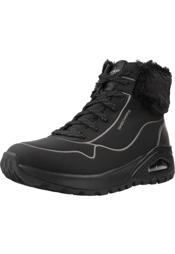skechers - Buty Kobieta Skechers Uno Rugged czarny. Kolor: czarny. Materiał: syntetyk, tkanina
