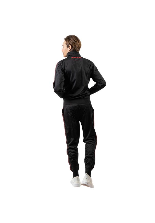 Dres Givova Tuta Visa Black. Kolor: czerwony, wielokolorowy. Materiał: dresówka