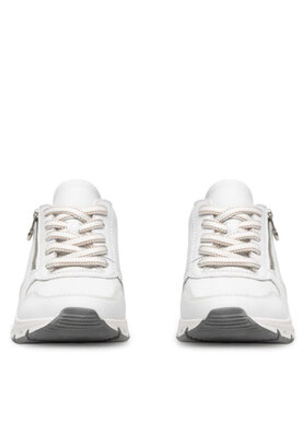 Rieker Sneakersy 48134-81 Biały. Kolor: biały. Materiał: skóra