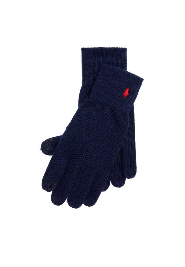 Rękawiczki Damskie Polo Ralph Lauren. Kolor: niebieski