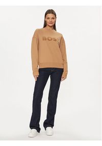 BOSS - Boss Bluza Econa 50508499 Beżowy Relaxed Fit. Kolor: beżowy. Materiał: bawełna #5