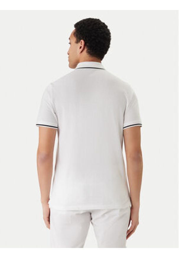 Emporio Armani Polo EM001380 AF20424 U0002 Biały Regular Fit. Typ kołnierza: polo. Kolor: biały. Materiał: bawełna