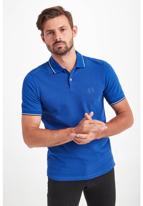 Koszulka polo Armani Exchange w jednolite wzory, polo