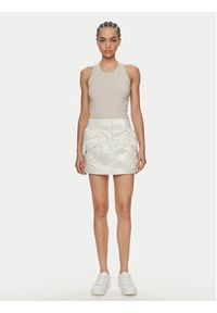 Calvin Klein Jeans Spódnica mini J20J223317 Écru Regular Fit. Kolor: kremowy. Materiał: syntetyk #5
