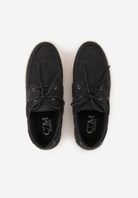 Born2be - Czarne Półbuty Ozdobione Plecionką i Wiązaniem Ariemare. Okazja: na co dzień. Kolor: czarny. Materiał: jeans. Wzór: aplikacja. Styl: klasyczny, casual, elegancki #4