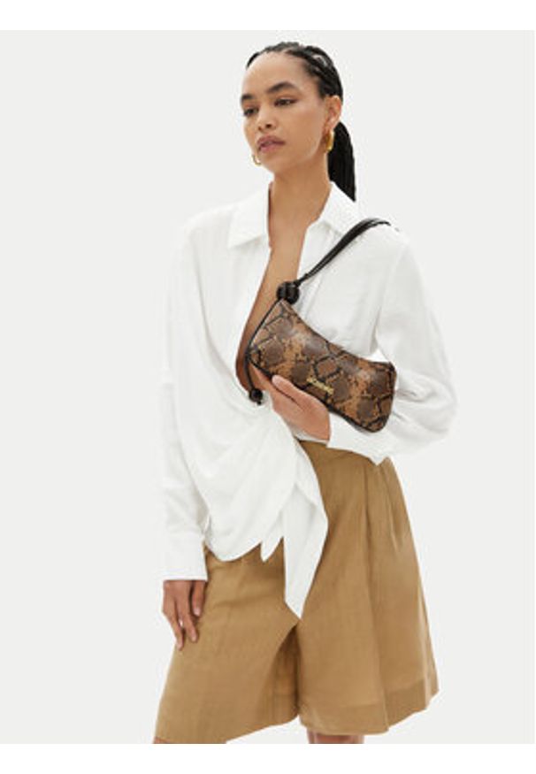 JACQUEMUS Torebka Le Bisou Perle 231BA057-3198 Brązowy. Kolor: brązowy. Materiał: skórzane