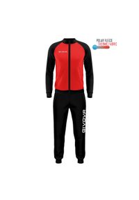 Givova Tuta Cuba Polarfleece dres L - Czarny. Kolor: niebieski, czarny, wielokolorowy. Materiał: dresówka