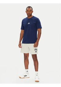 Adidas - adidas T-Shirt Essentials Small Logo JF1093 Granatowy Regular Fit. Kolor: niebieski. Materiał: bawełna #5