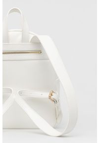 Love Moschino plecak damski kolor biały mały gładki. Kolor: biały. Wzór: gładki #5
