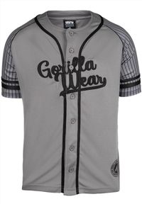 GORILLA WEAR - 82 Koszulka baseballowa - Szary. Kolor: szary. Sport: fitness