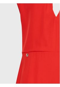 Kontatto Sukienka koktajlowa NO1006 Czerwony Slim Fit. Kolor: czerwony. Materiał: syntetyk. Styl: wizytowy #7