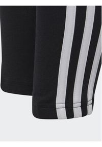 Adidas - adidas Legginsy Essentials 3-Stripes Leggings H65800 Czarny Fitted Fit. Kolor: czarny. Materiał: bawełna