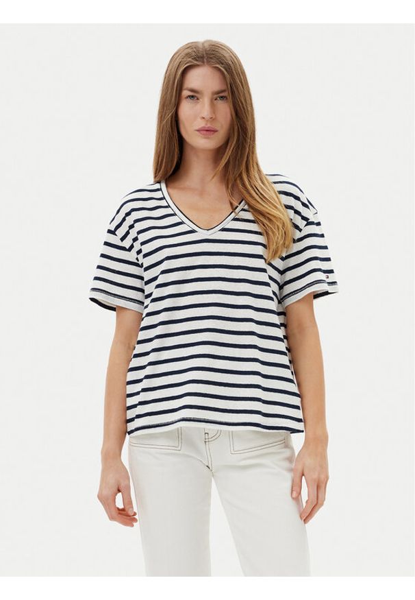 TOMMY HILFIGER - Tommy Hilfiger T-Shirt WW0WW44551 Granatowy Regular Fit. Kolor: niebieski. Materiał: bawełna