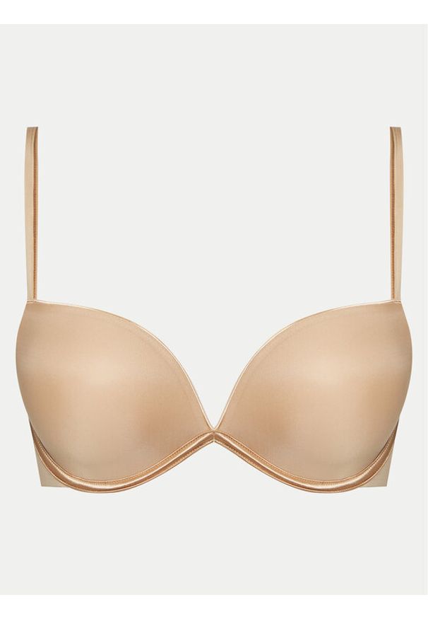 Wonderbra Biustonosz push-up WB008144 Beżowy. Kolor: beżowy. Materiał: syntetyk. Rodzaj stanika: push-up