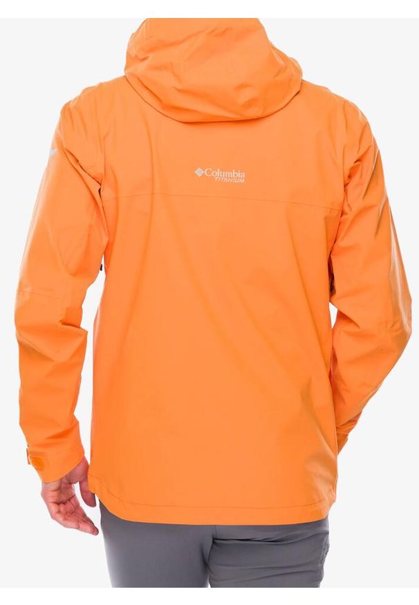 columbia - Kurtka przeciwdeszczowa męska Columbia Ampli-Dry II Shell. Kolor: pomarańczowy. Sport: turystyka piesza