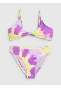 4f - 4F Kostium kąpielowy dwuczęściowy dziewczęcy - multikolor 158/164 (12-14 lat). Kolor: wielokolorowy. Rodzaj stanika: wyciągane miseczki #1