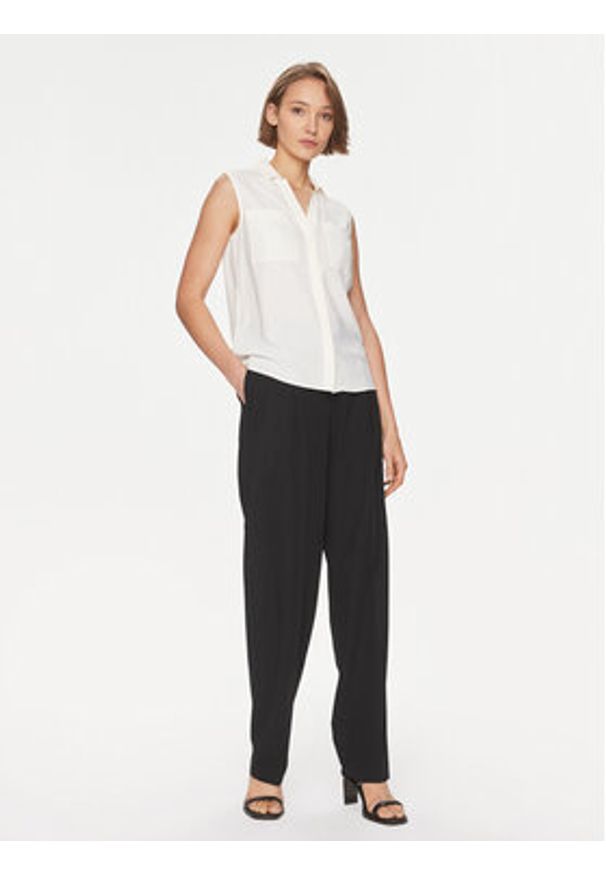 Calvin Klein Koszula K20K207031 Écru Regular Fit. Materiał: syntetyk