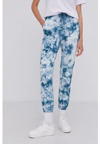 Answear Lab Spodnie damskie wzorzyste. Kolor: niebieski. Materiał: dzianina