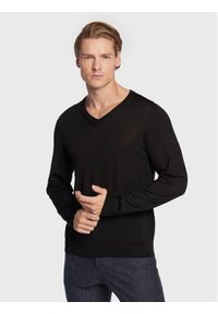BOSS - Boss Sweter Melba-P 50468261 Czarny Slim Fit. Kolor: czarny. Materiał: wełna