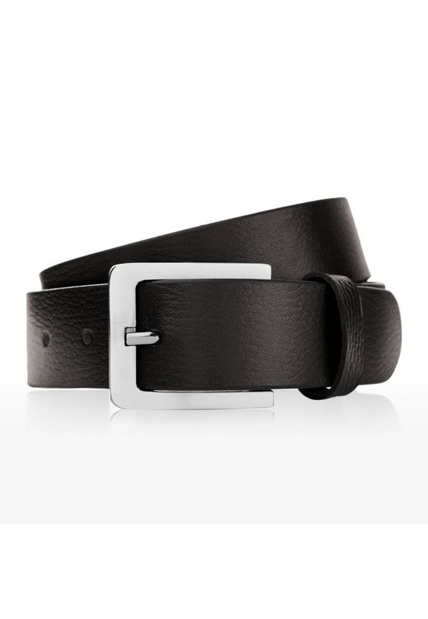 Pasek skórzany 100 CM PAOLO PERUZZI 01Z01100 czarny. Kolor: czarny. Materiał: skóra. Styl: vintage, casual, klasyczny