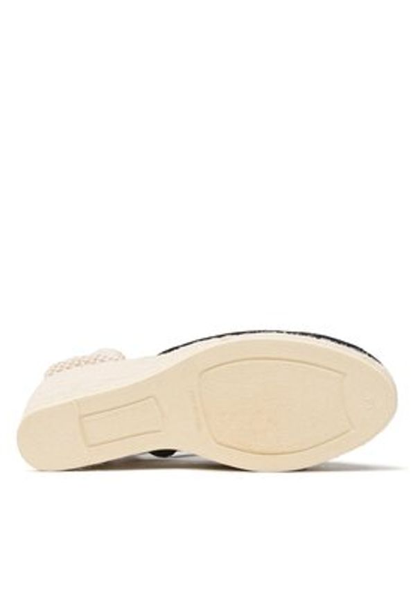 Manebi Espadryle Soft Suede Low Wedge Espadrilles K 1.0 WL Czarny. Kolor: czarny. Materiał: zamsz, skóra